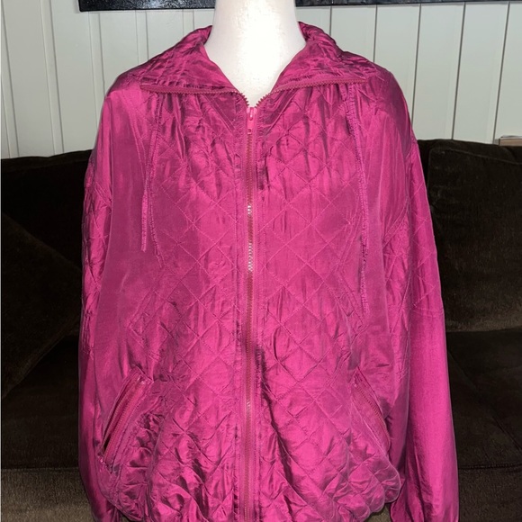 Activate • Vintage • 1990’s • Burgundy • 100% Silk • Large • Track Suit - Picture 4 of 14